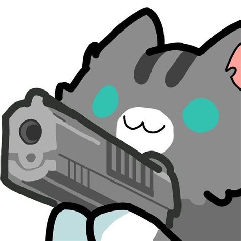 Cat Holding Gun | Wiki | 《 ̨͎̯̝̺͉̲̗̾͏̕͢͡Horror ͎̯̾》 Amino