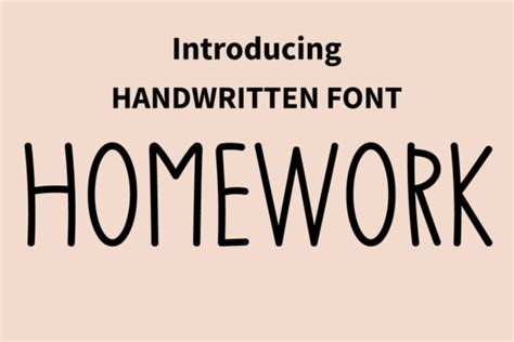 Homework Font - Font Canyon