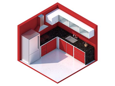 Isometric Kitchen by Gustavo Henrique on Dribbble