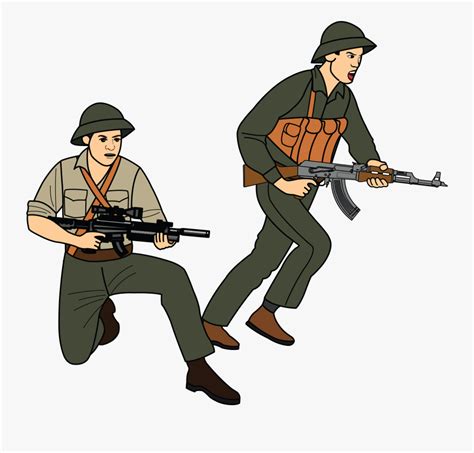 Vietnam War Soldiers Cartoon , Free Transparent Clipart - ClipartKey