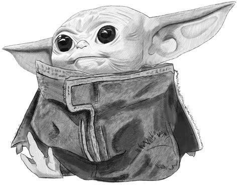 Baby Yoda Drawing