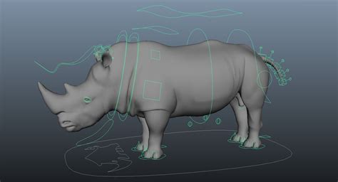 Rhino Rigged 3D Model $149 - .ma .obj .fbx - Free3D