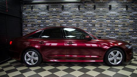 Audi A6 Burgundy Red Wrap - DCM Design