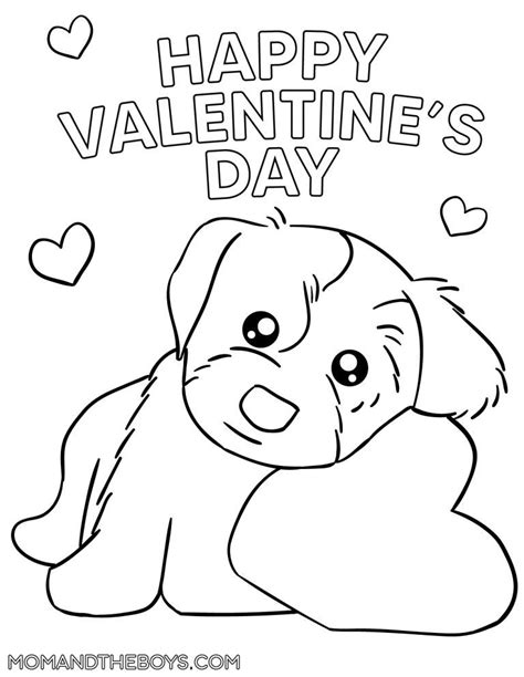 FREE Cute Valentine's Day Printable Coloring Pages for Toddlers - MOMandt… | Valentine coloring ...