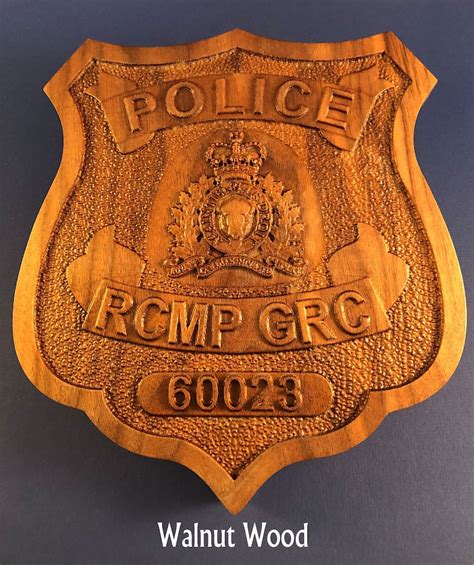 RCMP Wooden Badge | Etsy