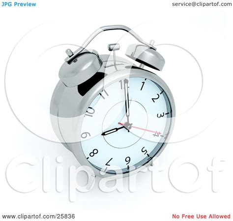 Clipart Illustration of an Alarm Clock Ringing at 9AM by KJ Pargeter #25836