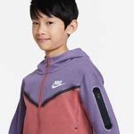 Nike Hoodie NSW Tech Fleece - Canyon Purple/Canyon Rust/Light Bone Kids | www.unisportstore.com
