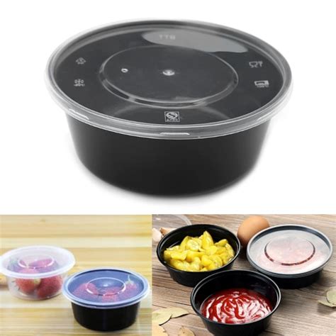 NEW 10Pcs Plastic Disposable Lunch Soup Bowl Food Container Storage Box With Lids-in Bowls from ...