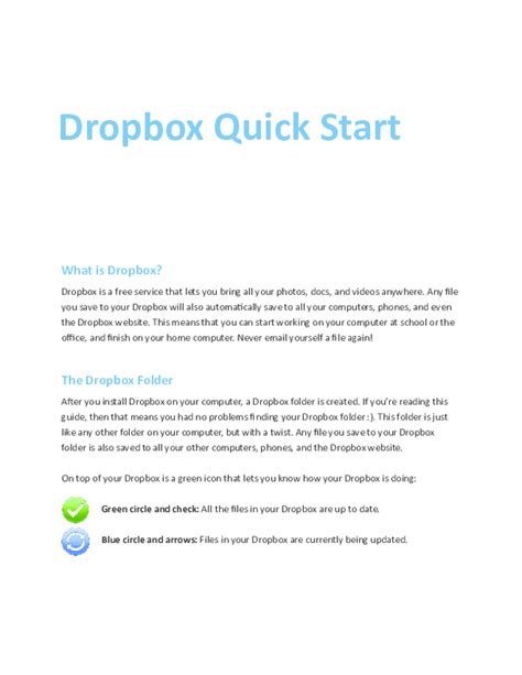 (PDF) What is Dropbox? The Dropbox Folder Dropbox Quick Start | Mariam Manoukian - Academia.edu