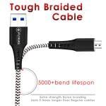 Buy FLYKR Micro USB Cable 1.2 m Data Cable BRAIDED FL 001 ZEBRA (Compatible with Mobiles ...