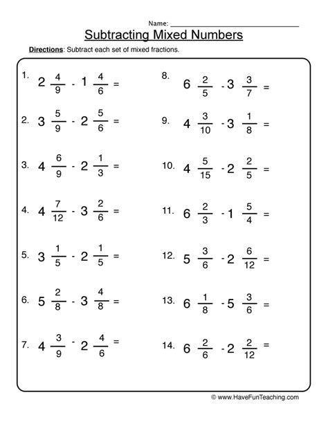 Mixed Addition And Subtraction Worksheets Year 6 - worksheets for ...