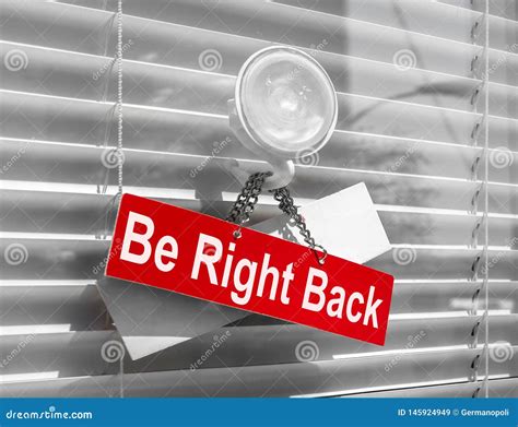 Be Right Back Sign Stock Photos - Download 19 Royalty Free Photos