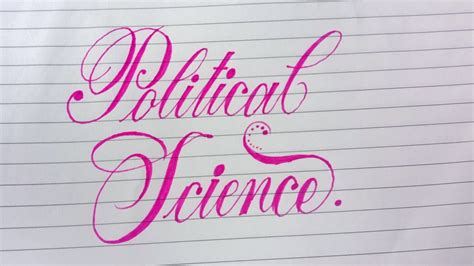 How to Write Political Science Calligraphy Project Creative idea - YouTube