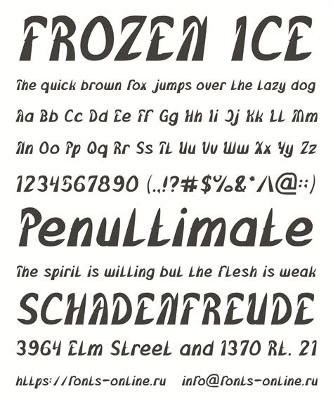 FROZEN ICE font