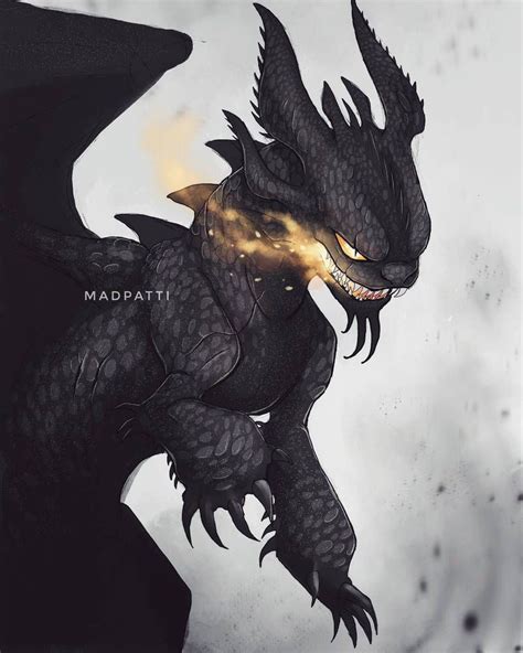 Scarface by Madpattii | Night fury dragon, Dragon artwork, How train ...