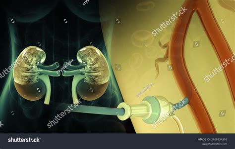 Kidney Dialysis Procedure 3d Illustration Stock Illustration 2408334301 ...