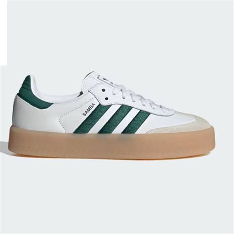 NWT Adidas Sambae W 2.0 Gum Platform Sneakers Cloud White Green Size ...