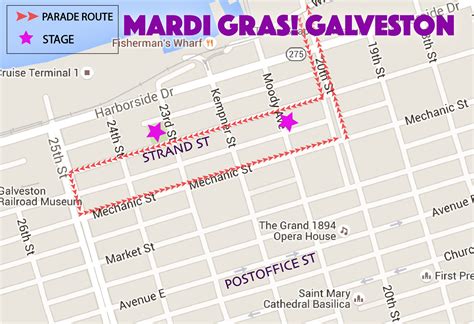 Galveston Mardi Gras 2024 Parade Route - Illa Ranice