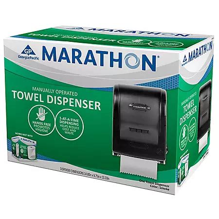 Marathon Manual Roll Towel Dispenser, 700 Ft. Capacity (Smoke) - Sam's Club