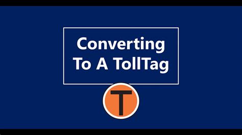 How To Convert To A TollTag - YouTube