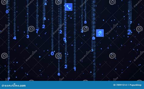 Digital numbers background stock illustration. Illustration of blue - 78991514