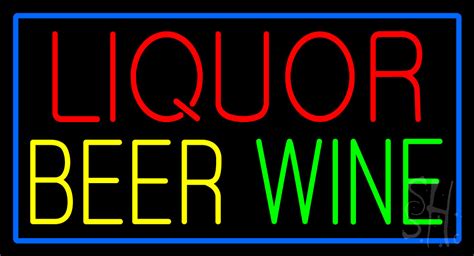 Liquor Beer Wine LED Neon Sign - Liquor Neon Signs - Everything Neon