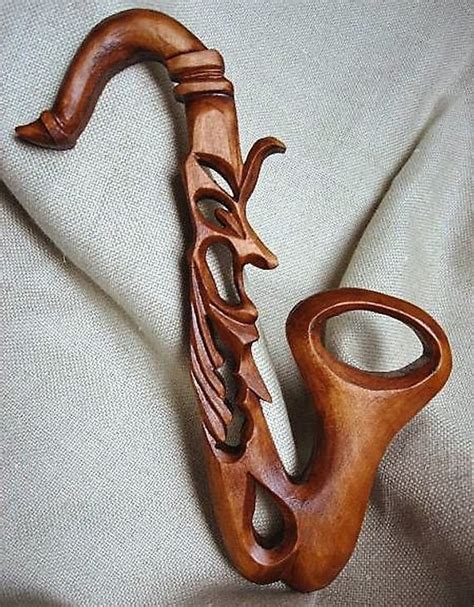 Saxophone Wooden Saxophone Saxophone Carving Wall Wood | Etsy