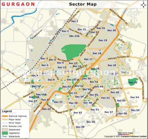 Sector wise Map of Gurgaon | Gurgaon Sector Map | Sector Map of Gurgaon | Gurgaon, Map, Flower ...