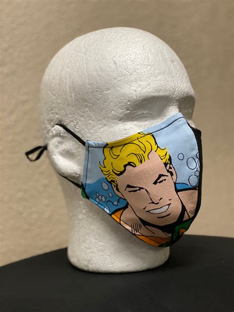 Aquaman Face Mask with nose wire Elastic with adjustable | Etsy