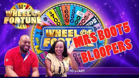 BLOOPERS & WHEEL OF FORTUNE GAMEPLAY W/MRS BOOT5 - YouTube