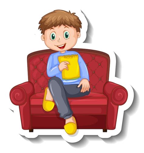 Boy Sitting Cartoon Images - Free Download on Freepik