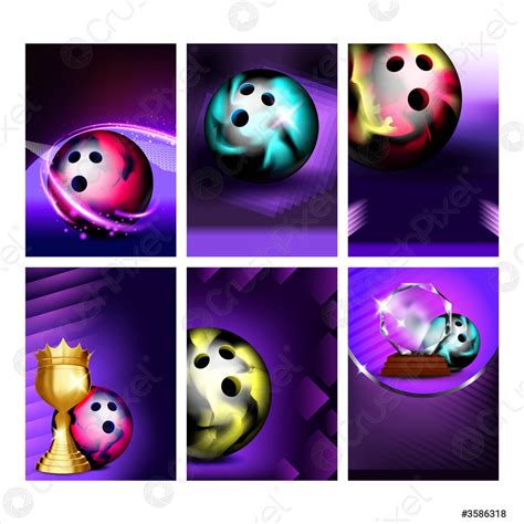 Bowling Balls And Candlepin Posters Set Vector - stock vector 3586318 ...