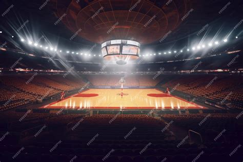 Premium AI Image | Professional Basketball arena AI Generated