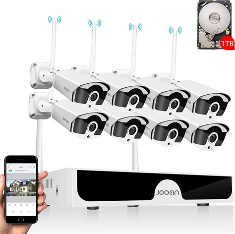 Amazon.com : 【Audio & 3MP】 JOOAN Security Camera System Wireless,8 Channel NVR & 8pcs 1296P ...