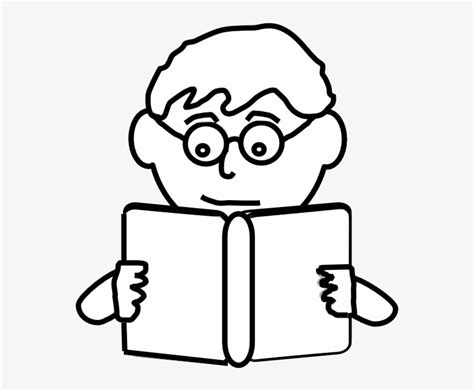 Kids - Reading - And - Thinking - Clipart - Read Clipart Black And ...