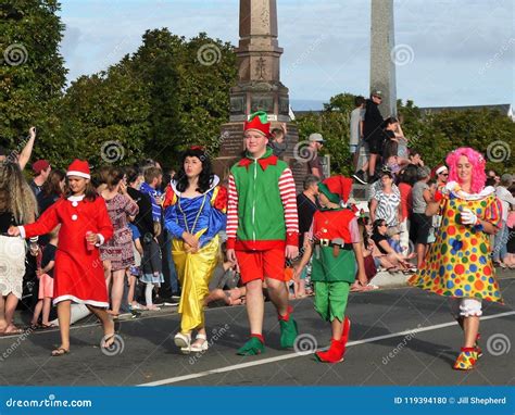 New Zealand: Small Town Christmas Parade Kids in Costume Editorial Image - Image of elves ...