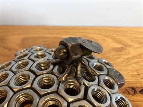 Bee Honeycomb Sculpture Metal Sculpture Love Bees Metal - Etsy