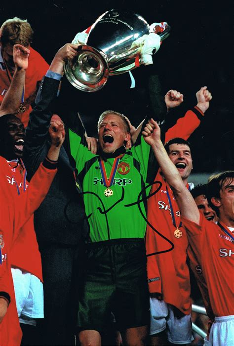 Signed Peter Schmeichel Manchester United Champions League 1999 Photo ...