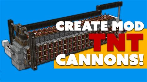 Minecraft Create Mod TNT Cannon Designs! - YouTube