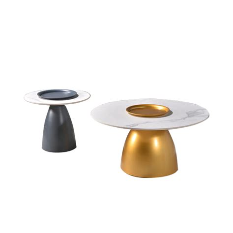 Sintered stone round coffee table – Kikaro Design