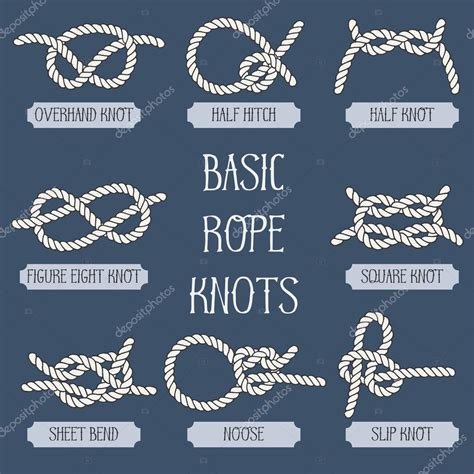 Set of nautical rope knots. — Stock Vector © ivanskaia.anastasiia@gmail.com #109684412