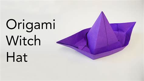 Easy Kids Halloween Origami Witch Hat Tutorial