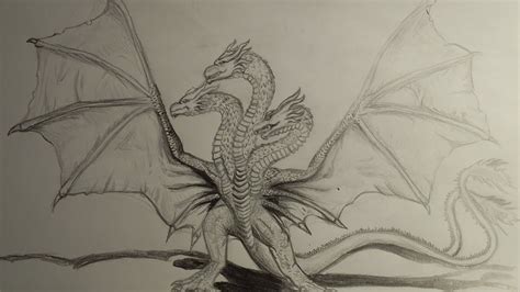 King Ghidorah Drawing Pictures - Drawing Skill