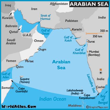 Map of Arabian Sea - Arabian Sea Map