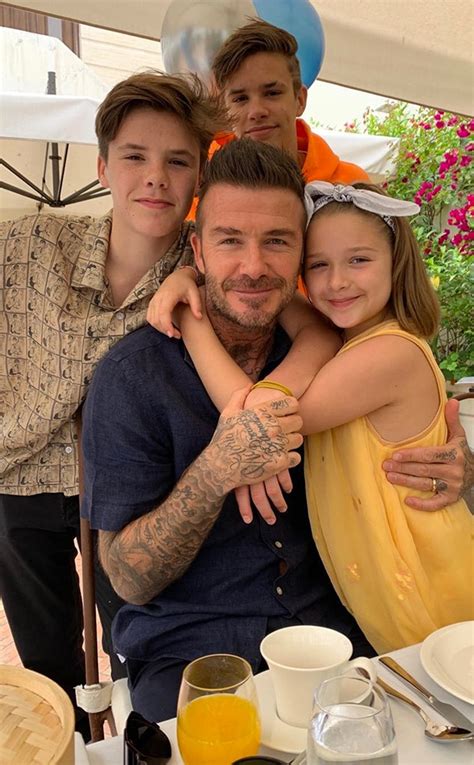 David Beckham and Kids Brooklyn, Romeo, Cruz and Harper from Stars ...