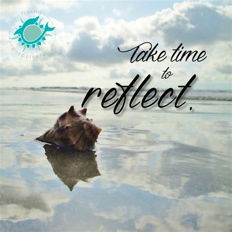 Take Time to Reflect – Living Porpoisefully