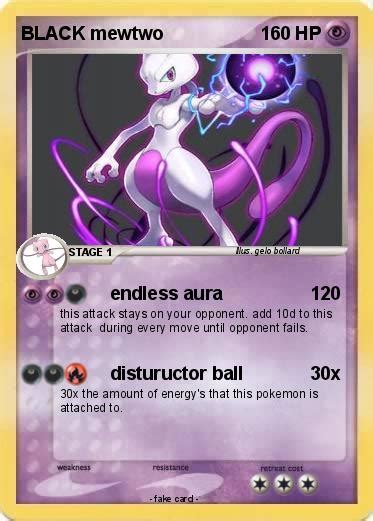 Pokémon BLACK mewtwo 13 13 - endless aura - My Pokemon Card