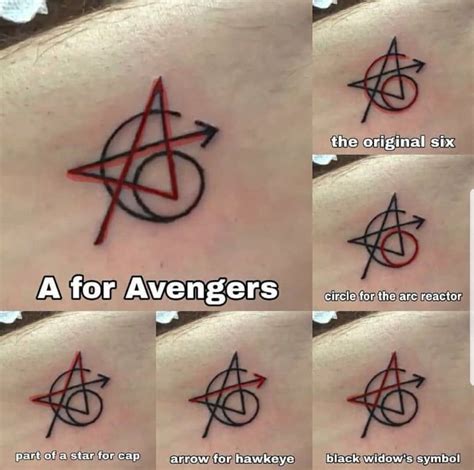 The original Avengers got a matching tattoo | Avengers tattoo, Marvel ...