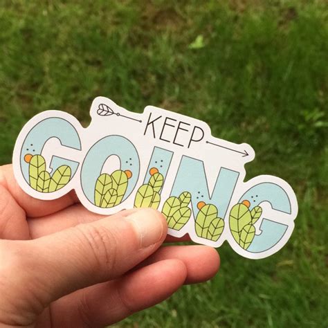 Keep Going Sticker Motivational Sticker Vinyl Sticker | Etsy | Motivational sticker, Etsy ...