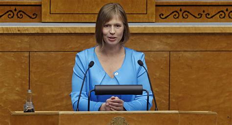 Kersti Kaljulaid became the President of Estonia.It is the first time in the